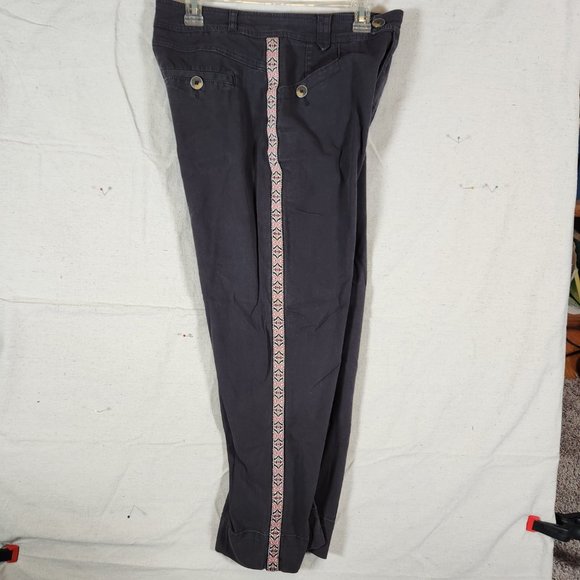 Anthropologie Black Pants with Pink Trim - Picture 13 of 16